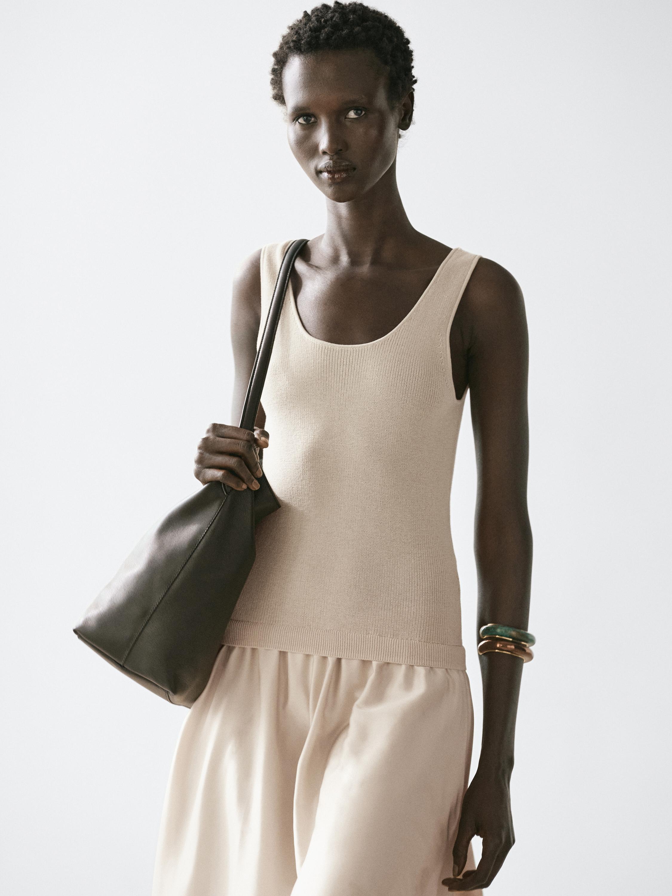 Contrast strappy dress